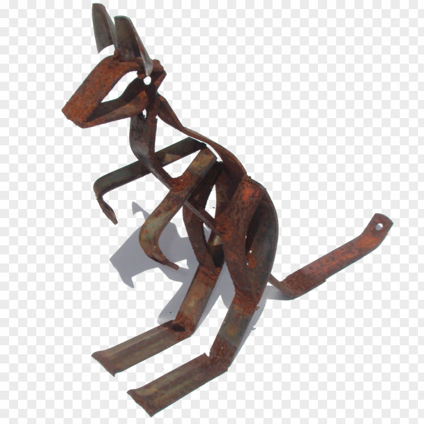 Australia Kangaroo Metal Scrap Sculpture Art PNG