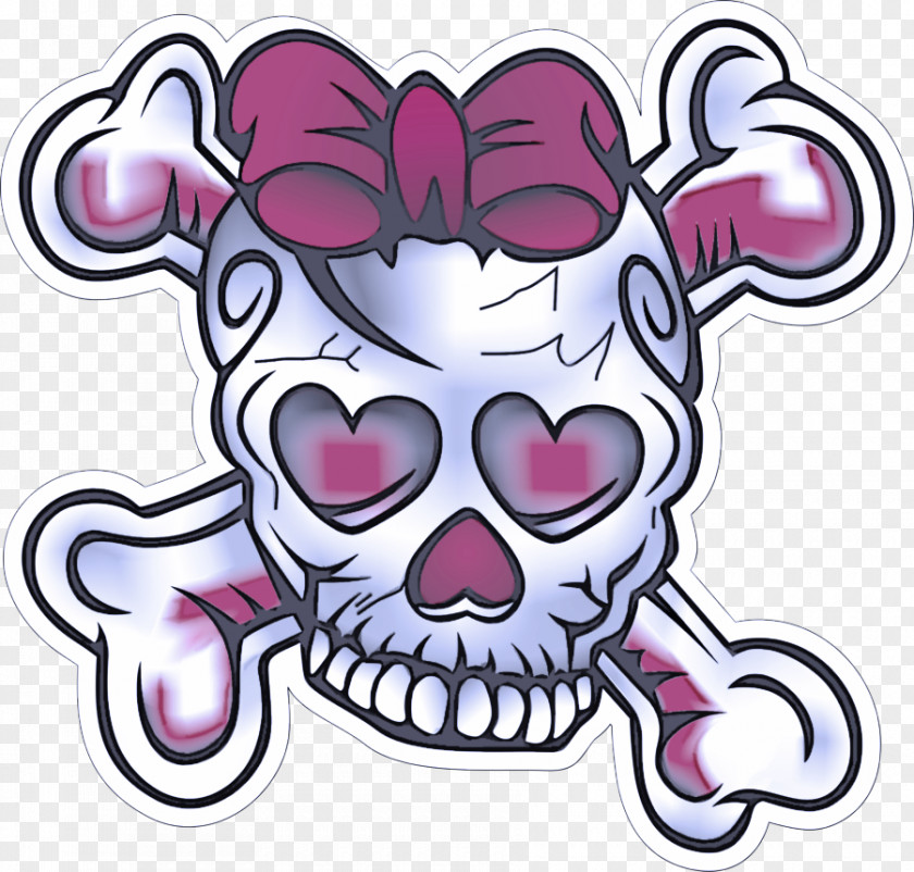 Bone Sticker Cartoon Purple Snout Font PNG