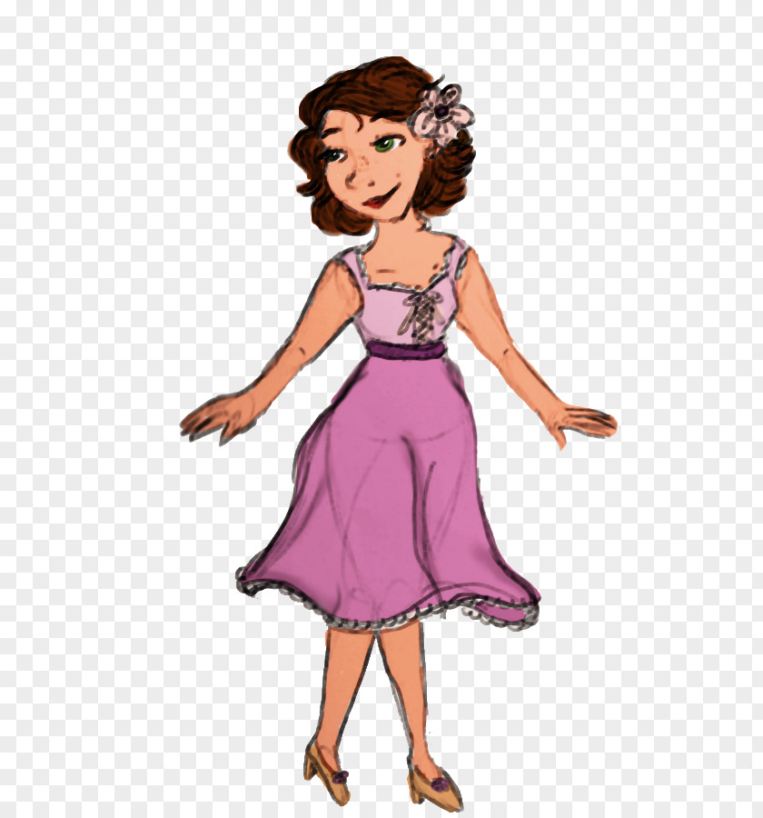 Dress Gown Shoulder Pink M PNG