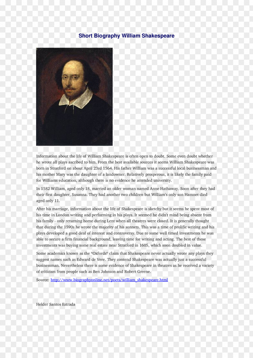 Chandos Portrait Sonnet Shall I Compare Thee To A Summer's Day? Font PNG