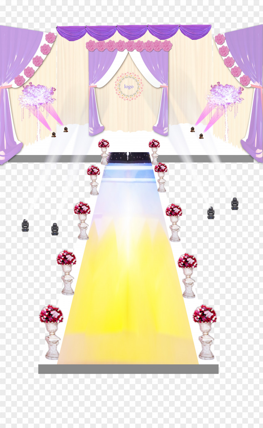 Purple Veil Wedding PNG