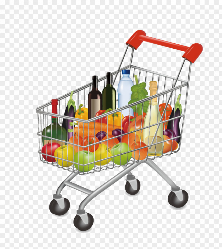 Supermarket Shopping Cart Grocery Store PNG