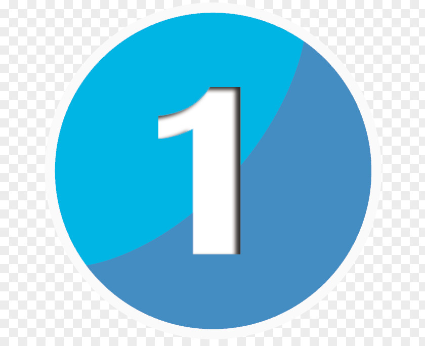 1 Vs Number Blue Symbol PNG