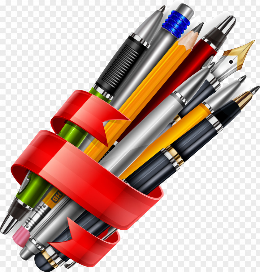 A Variety Of Pen With Three-dimensional Vector Map Euclidean Space PNG