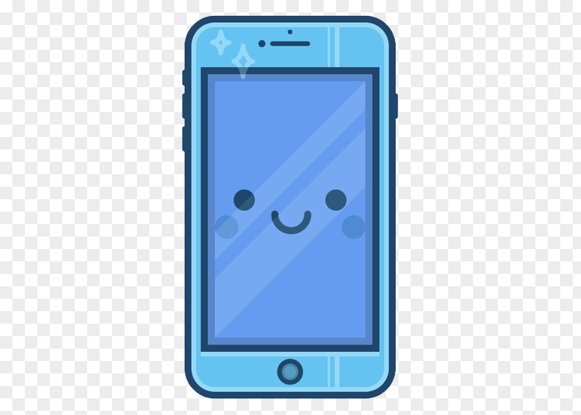 Cartoon Apple Phone Drawing Illustrator Telephone PNG