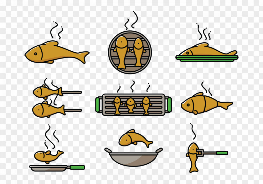 Frying Pan Fish Cooking PNG