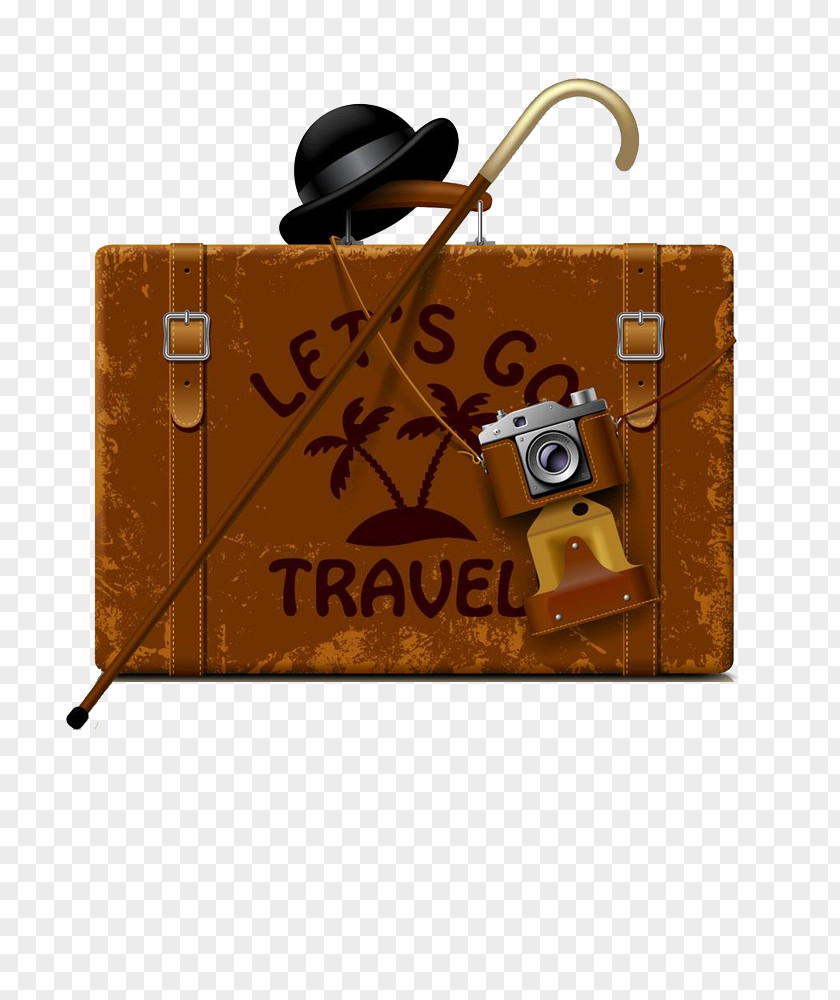 Travel Creative White Pull Away Suitcase Royalty-free Illustration PNG
