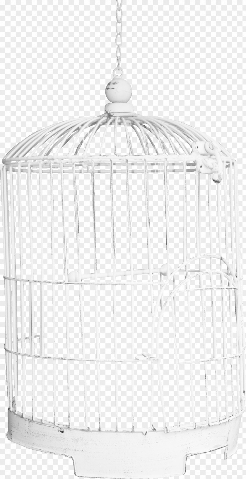 Bird Cage Basket Black PNG