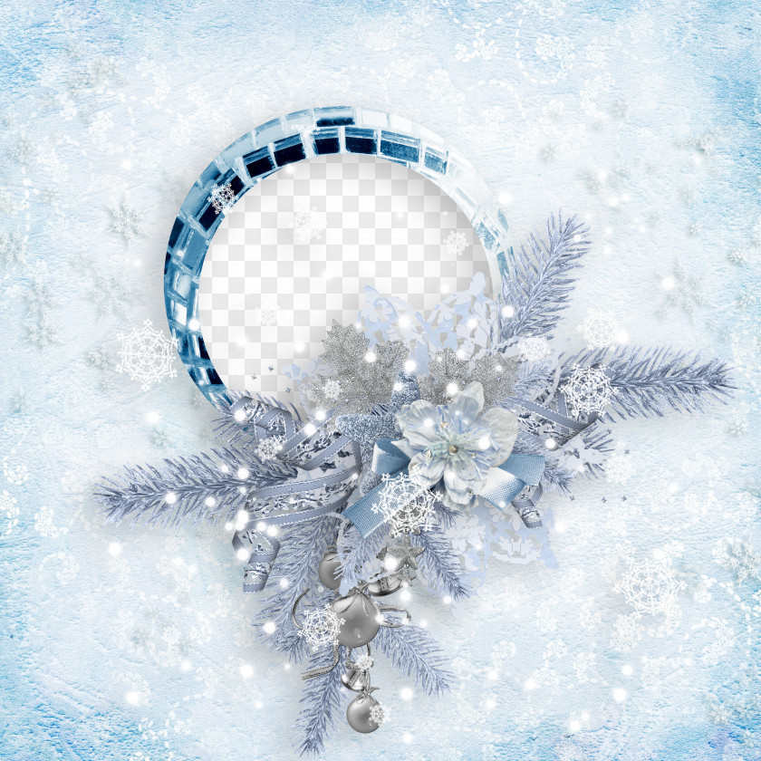 Snowflake Frame Digital Photo Christmas Picture PNG