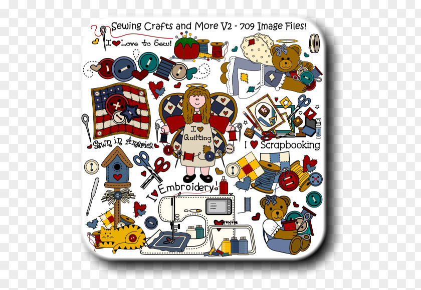 Gotham Country Crafts Drawer Pull Machine Embroidery Quilting Ceramic PNG