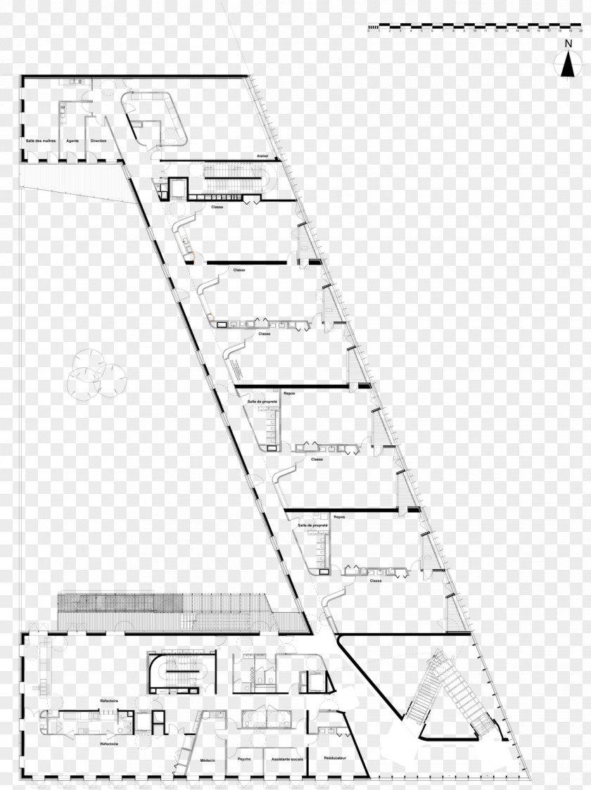 Hall Brénac Et Gonzalez Elementary School Floor Plan Architecture PNG
