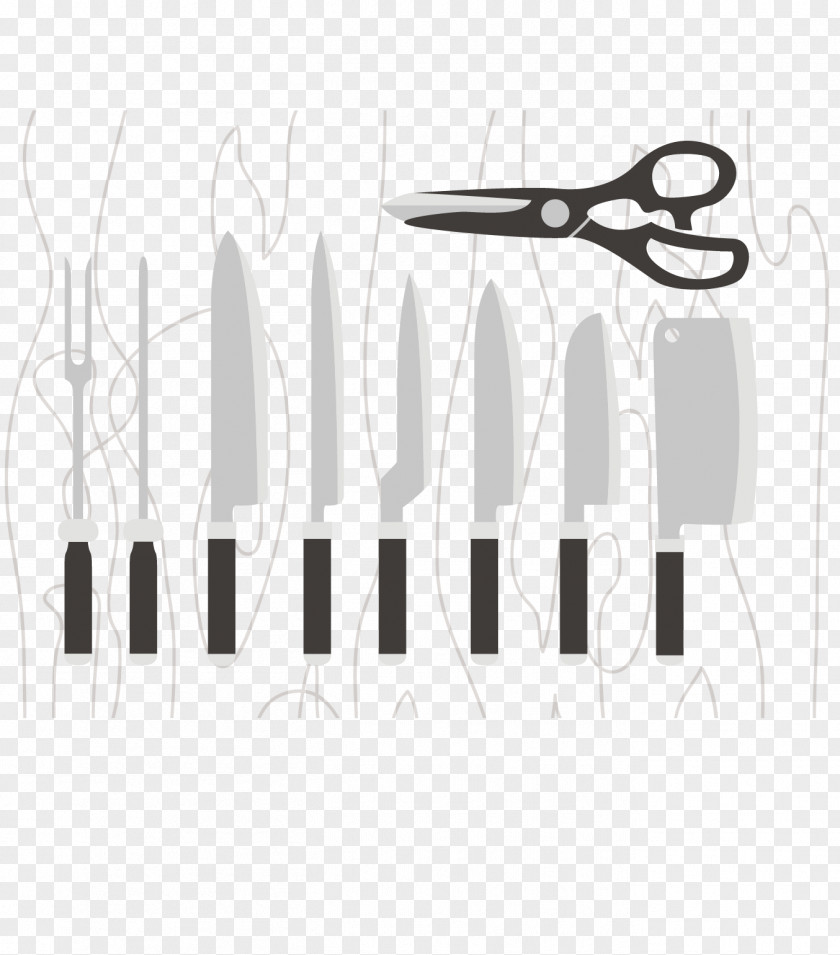 A Set Of Vector Kitchen Knives Euclidean PNG