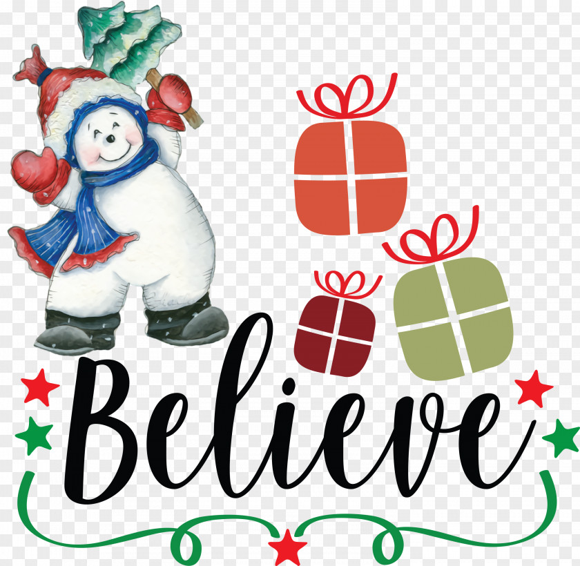 Believe Santa Christmas PNG