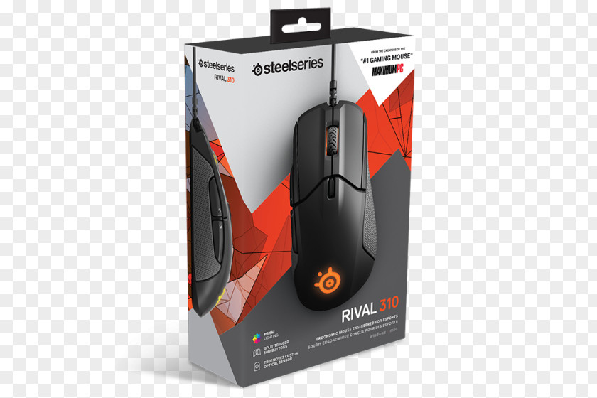 Computer Mouse Steelseries Rival 310 Ergonomic Gaming SteelSeries Sensei PNG