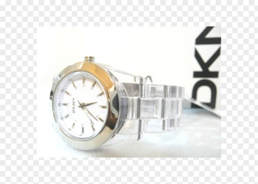 Dkny Watch Metal Strap Silver PNG