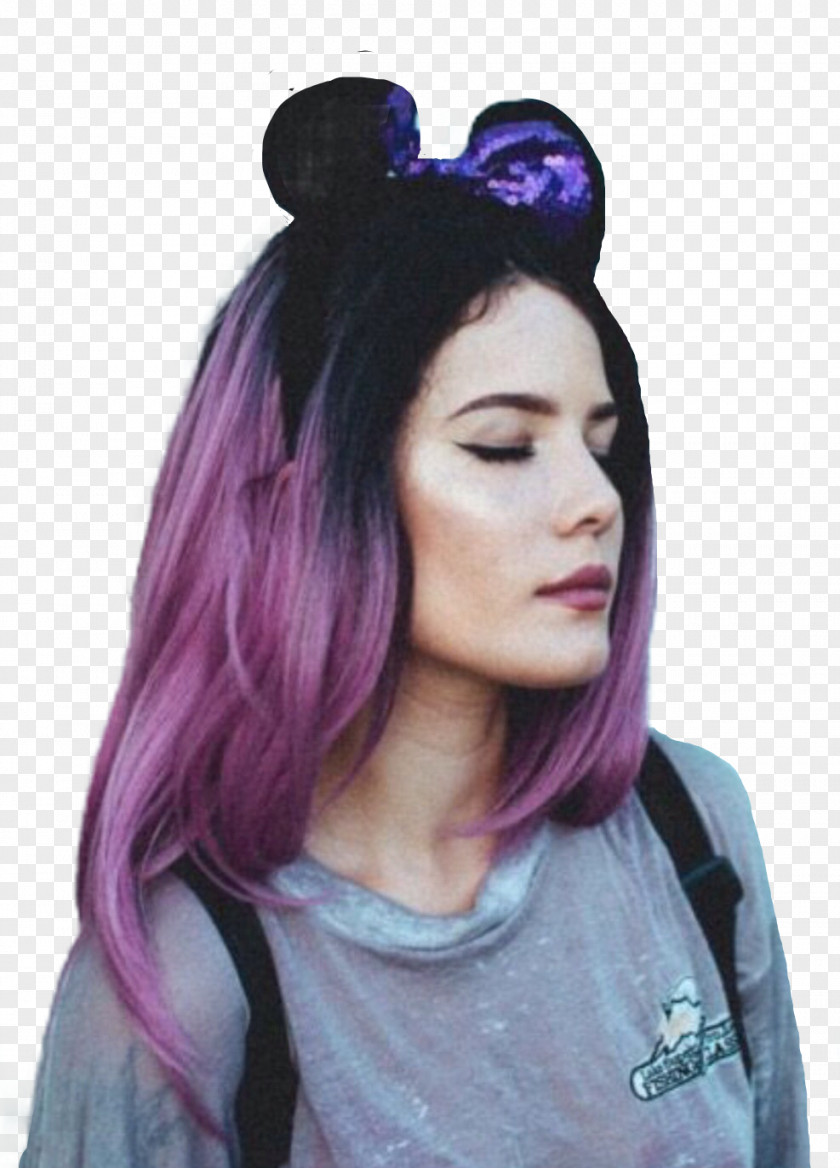 Halsey KIIS-FM Jingle Ball Colors Hair Wig PNG