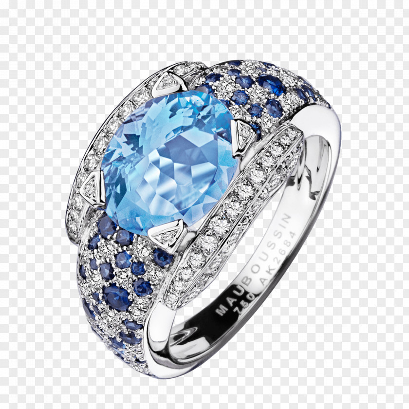 Ring Mauboussin Engagement Sapphire Jewellery PNG