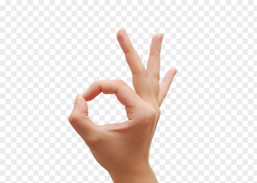 Hand OK Finger Thumb Signal PNG