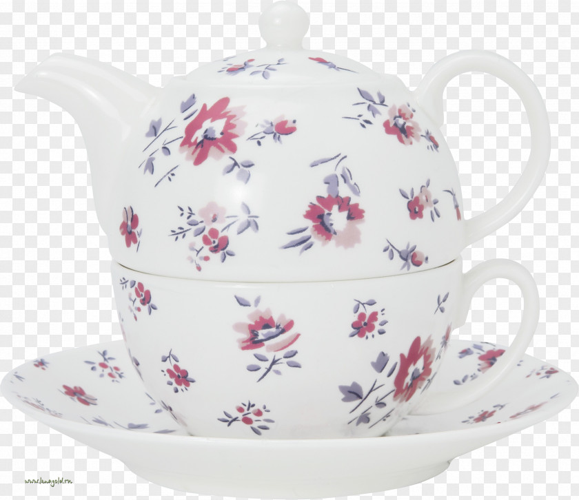 Kettle Coffee Cup Teapot Teacup Saucer PNG