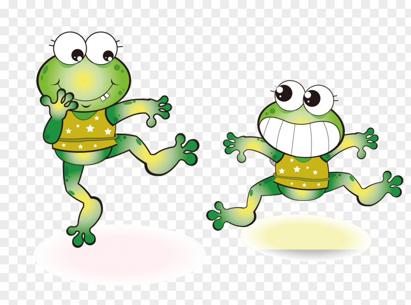 Two Frogs Cartoon Avatar PNG
