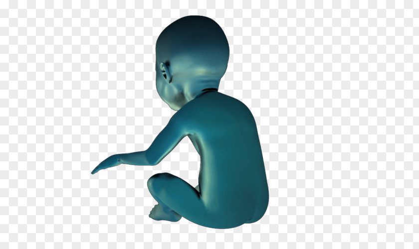 Print-ready Teal Figurine Organism PNG