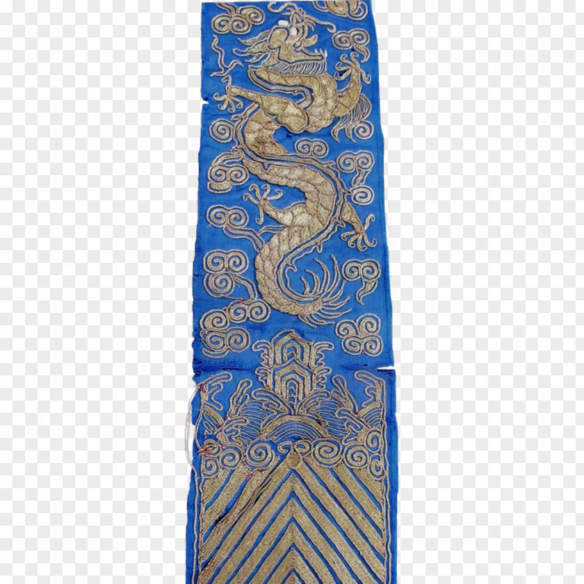 Qing Dynasty Chinese Embroidery Dragon Ruby Lane PNG