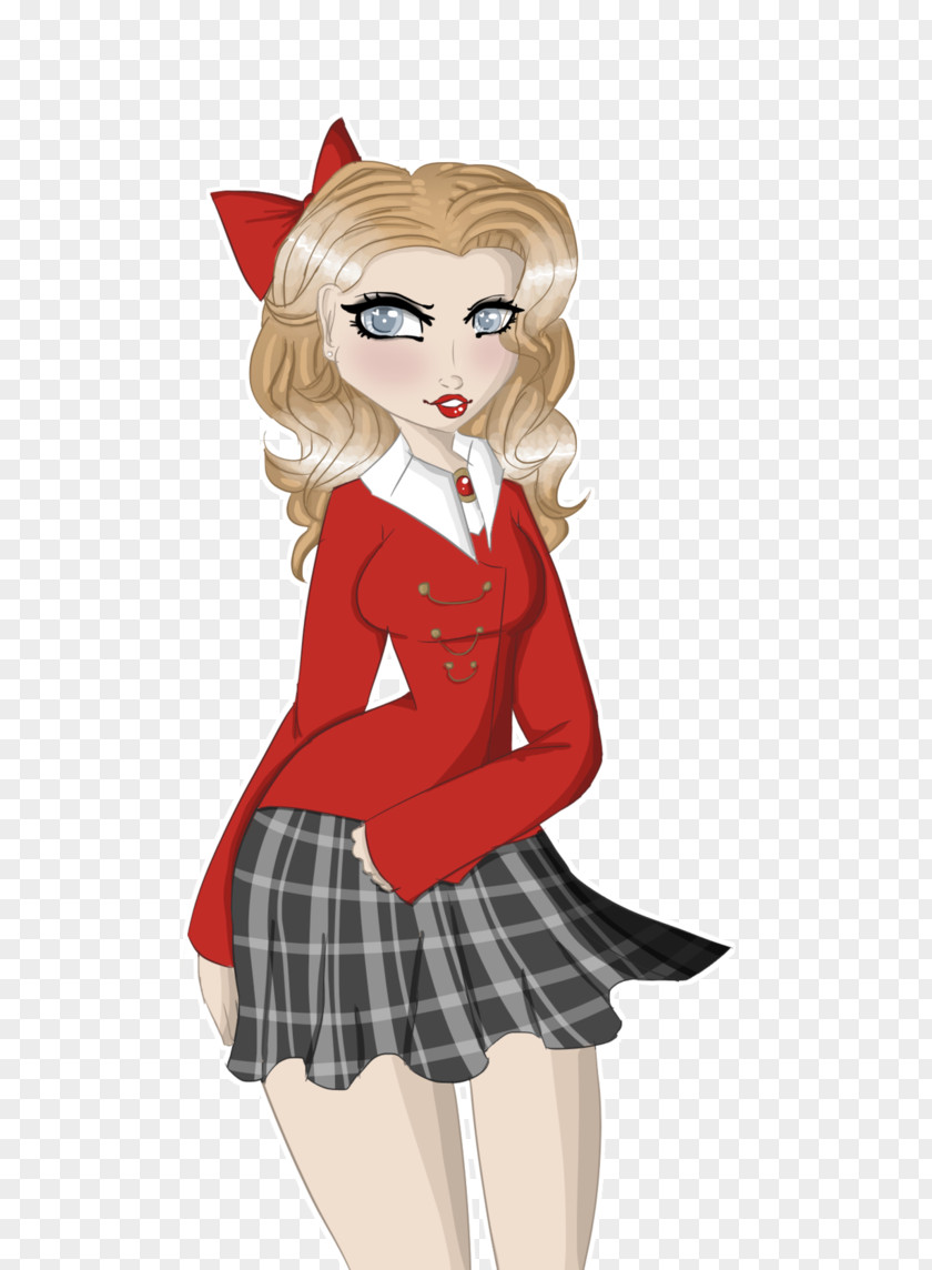 School Uniform Brown Hair Character PNG