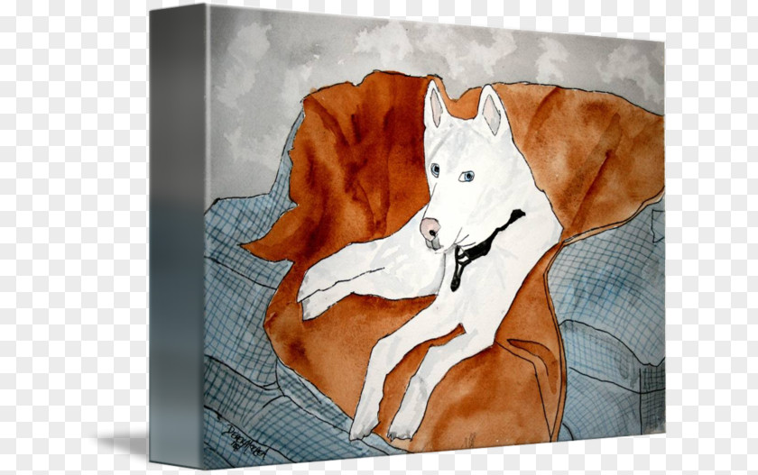 The Dog Painted Siberian Husky Canidae Painting Gallery Wrap PNG