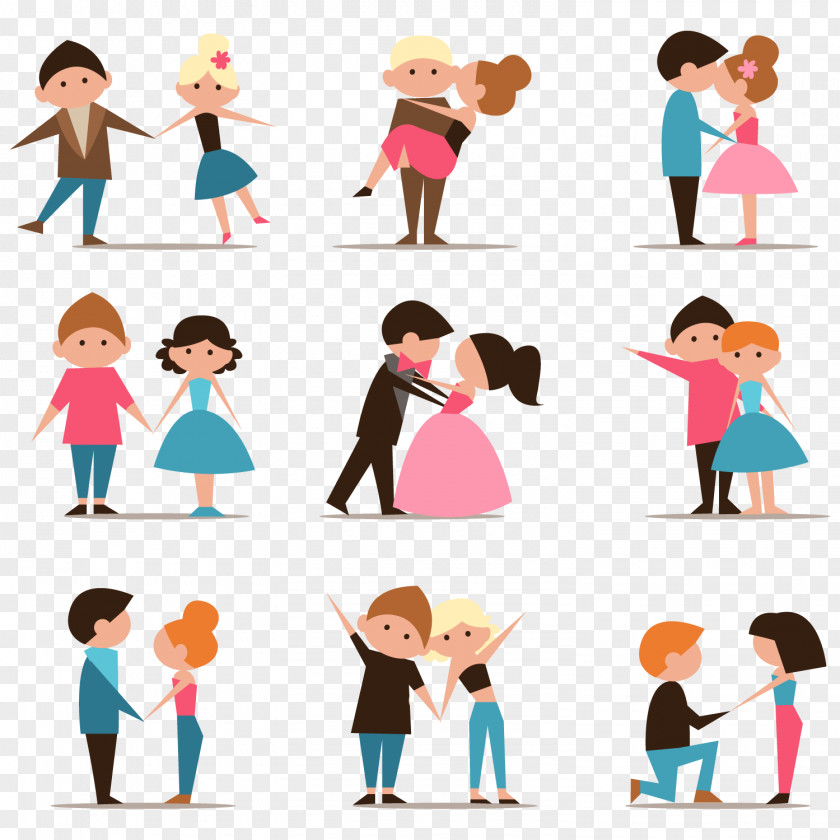 Vector Young Couple Download PNG