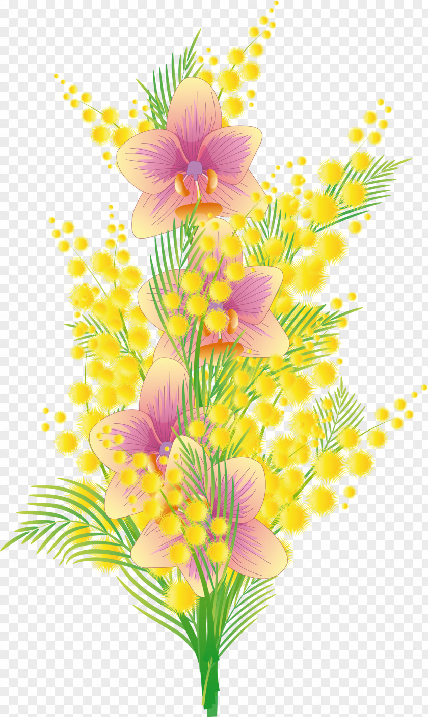 Flower Floral Design Mimosa Salad PNG