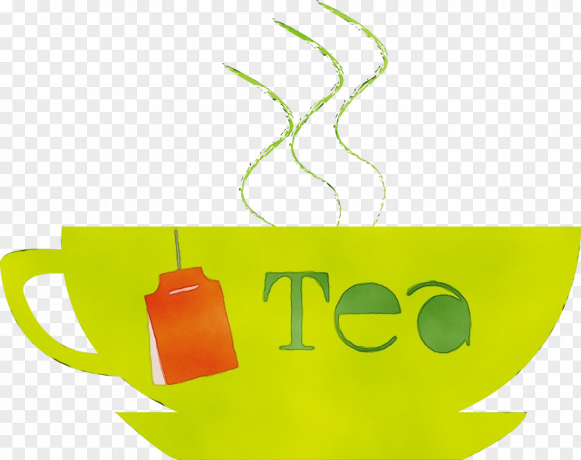 Logo Mug Green Yellow Text Cup Drinkware PNG