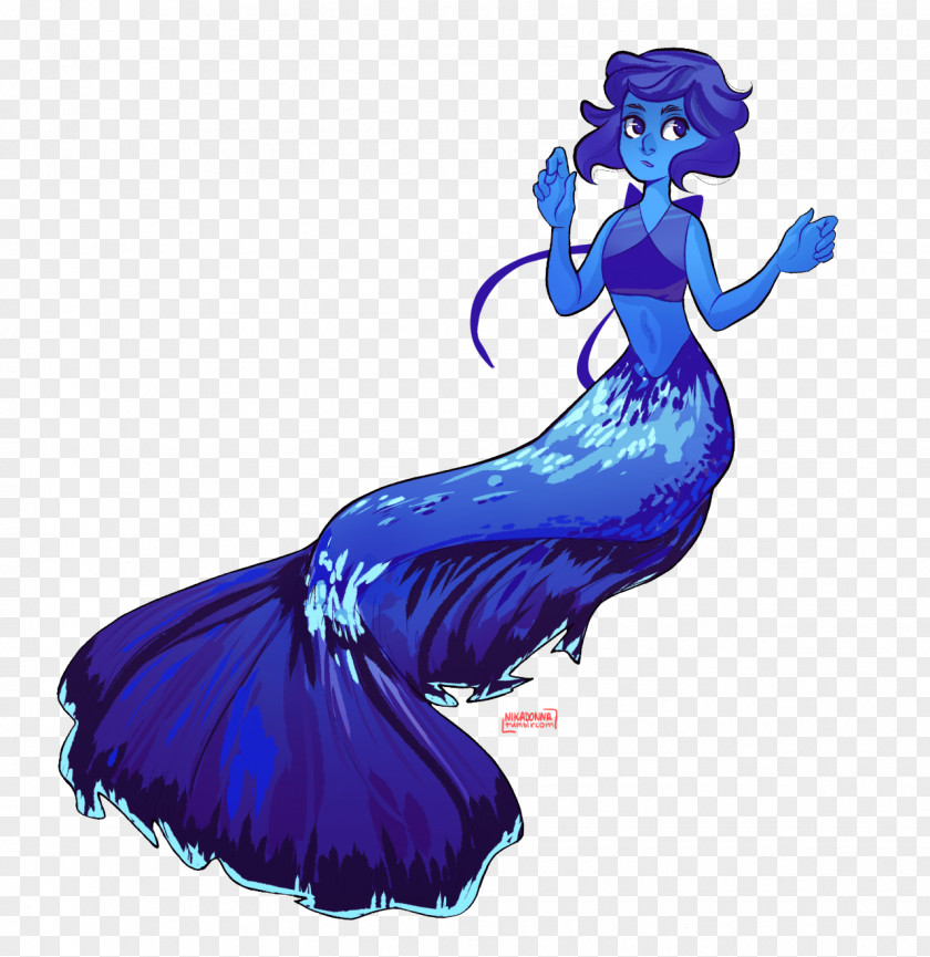 Mermaid Scales Cobalt Blue Costume Design PNG
