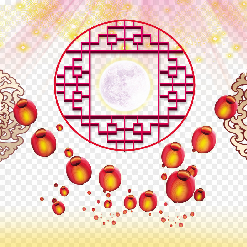 Chinese New Year Pattern Background Box Creative Style Motif Computer File PNG