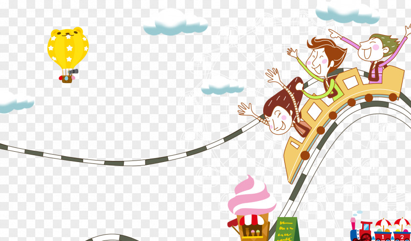 Jane Pen Amusement Park Childrens Paradise Roller Coaster PNG