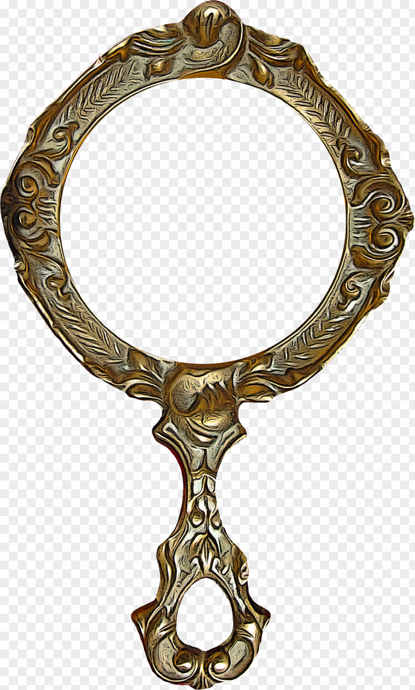 Mirror Bronze Metal Brass Antique PNG