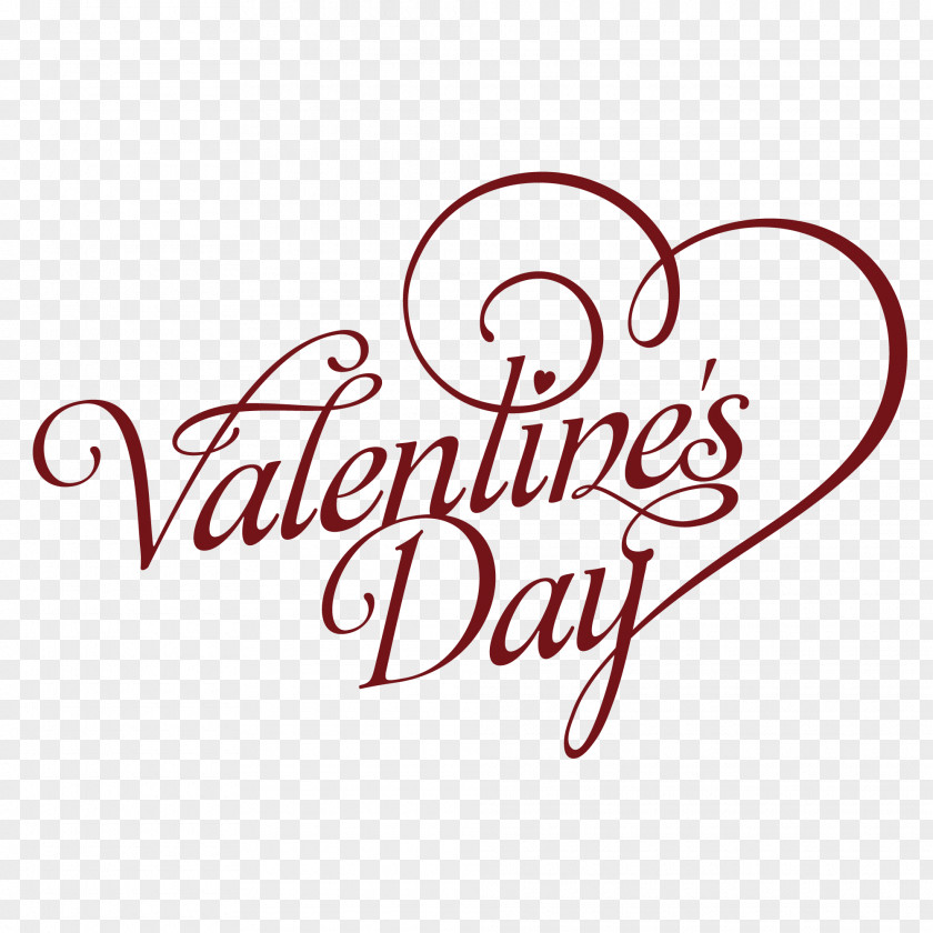 Red Valentine Font Design Valentines Day Heart PNG
