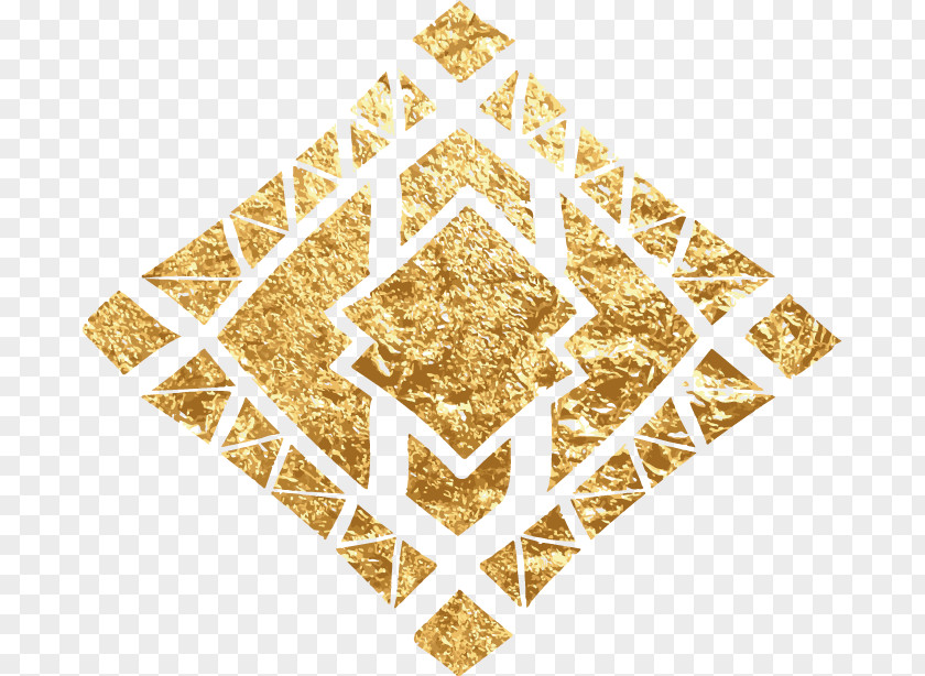 Vector Decorative Golden Diamond Gold Chemical Element Particle Euclidean PNG