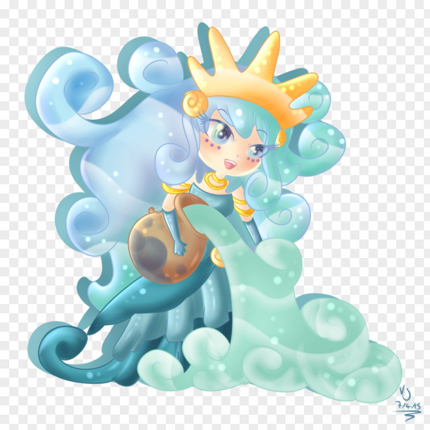 Aquarius Drawing Figurine Animated Cartoon Organism PNG