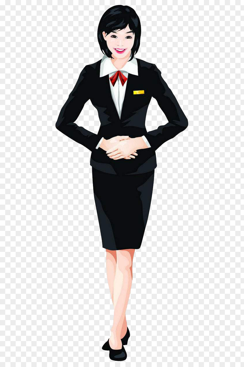 Black Suit Woman Female Stock Illustration Clip Art PNG