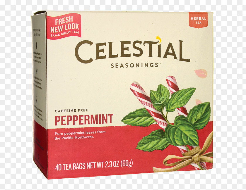 Peppermint Tea Green Hibiscus Herbal Celestial Seasonings PNG