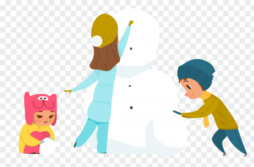 Snowman Children Cartoon Illustration PNG