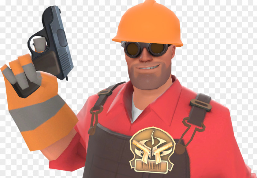 Engineer Team Fortress 2 Hard Hats Medal Video Game Remake PNG