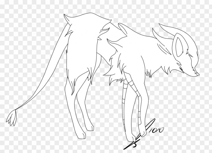 Mustang Mane Sketch Drawing Line Art PNG