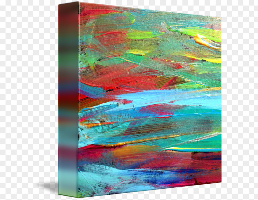 Paint Acrylic Modern Art Rectangle Resin PNG