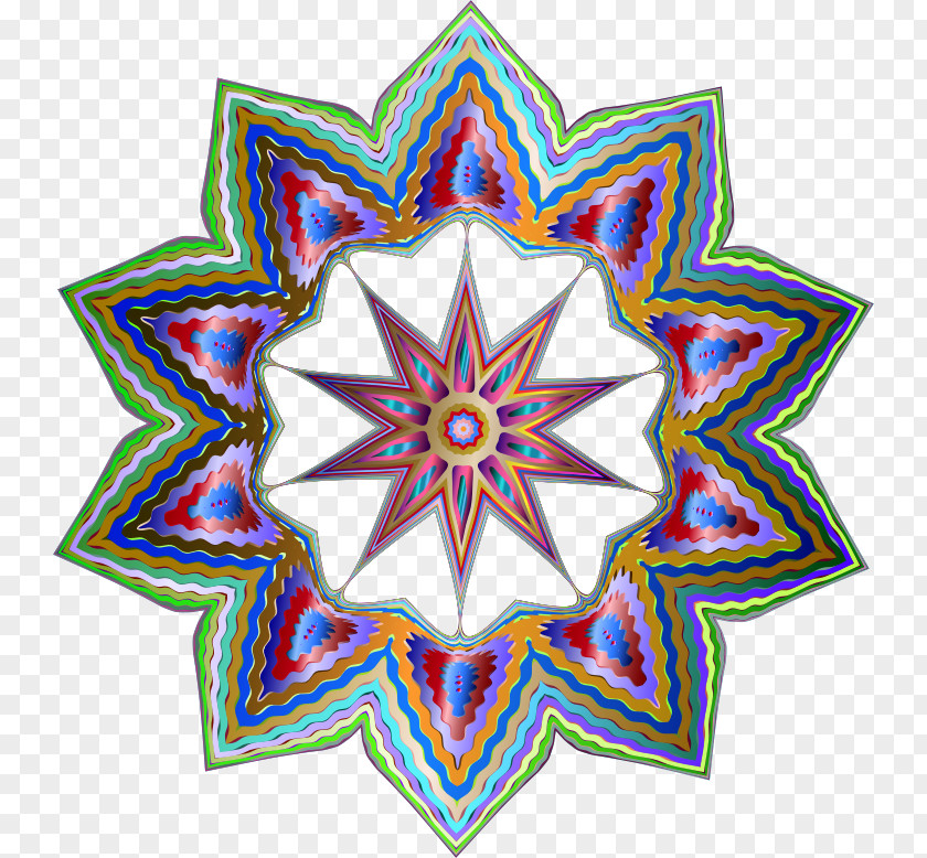 Psychedelic Vector Sacred Geometry Art Clip PNG