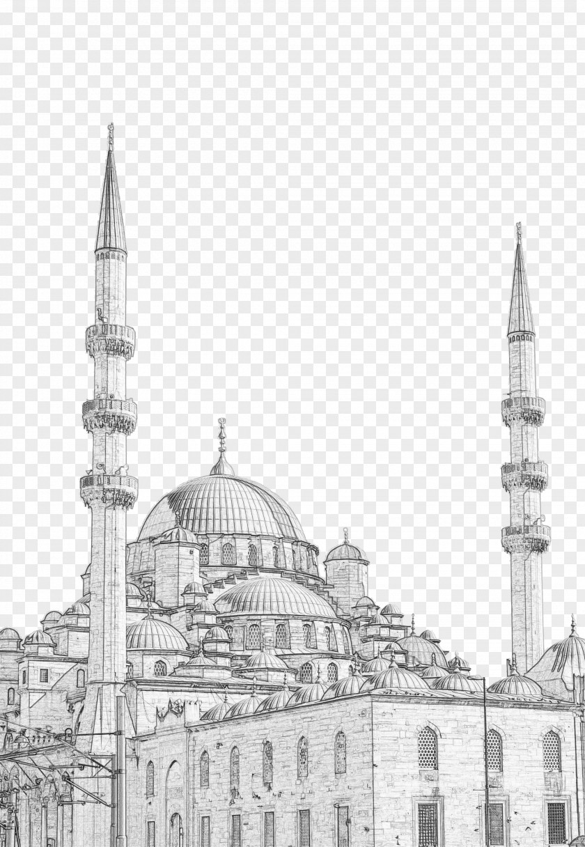 Taj Mahal Line Drawing Poster Painting PNG