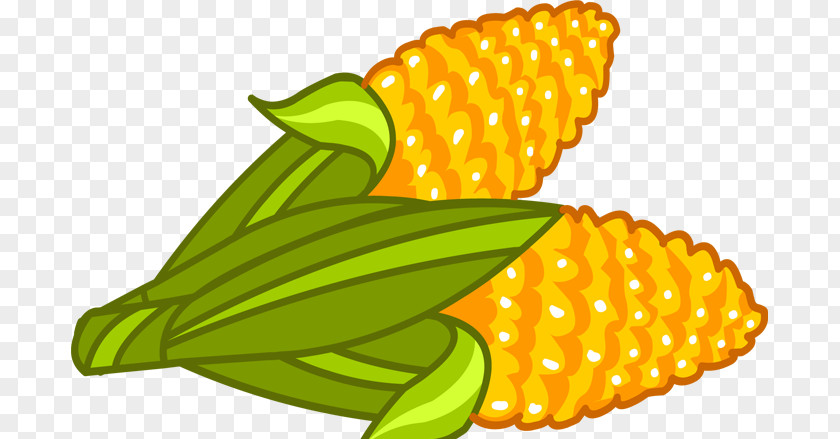 Corn On The Cob Maize Sweet PNG on the cob corn, Two golden corn anime version clipart PNG