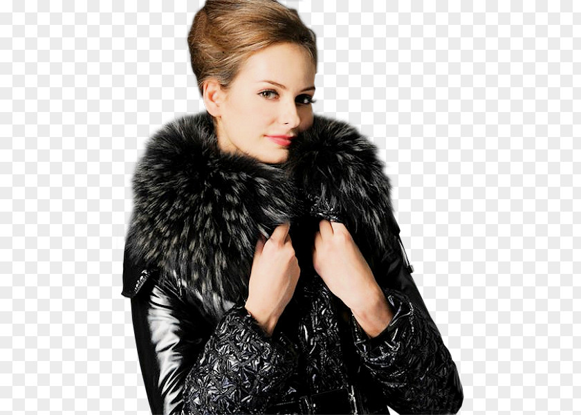 Leather Jacket Fur Clothing Model Scarf Coat PNG