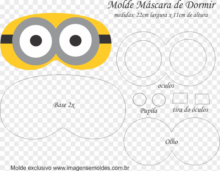 Mask Minions Blindfold Molde Sleep PNG