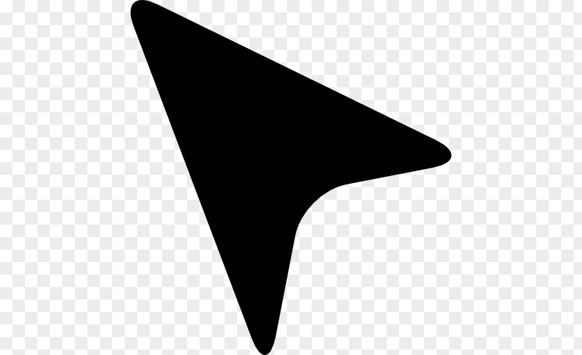 Mouse Cursor Black And White Line Triangle PNG